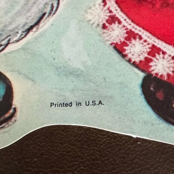 Vintage Christmas Paper Cut Outs Santa Mrs Claus Holiday Tree Carolers USA Made - Picture 6 of 9